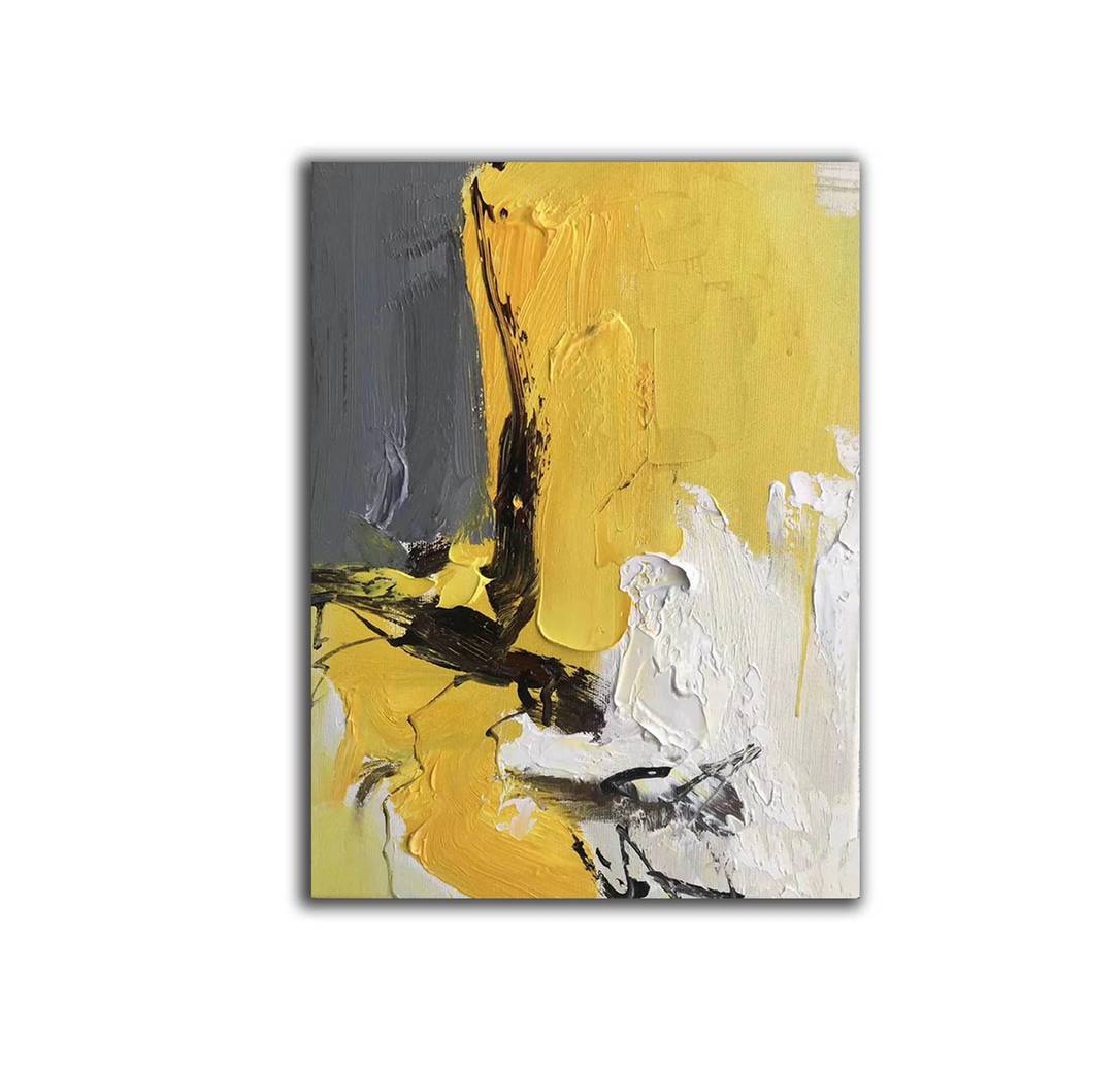 Contemporary Grey Abstract Canvas Artwork OY2BI wall art